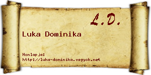 Luka Dominika névjegykártya